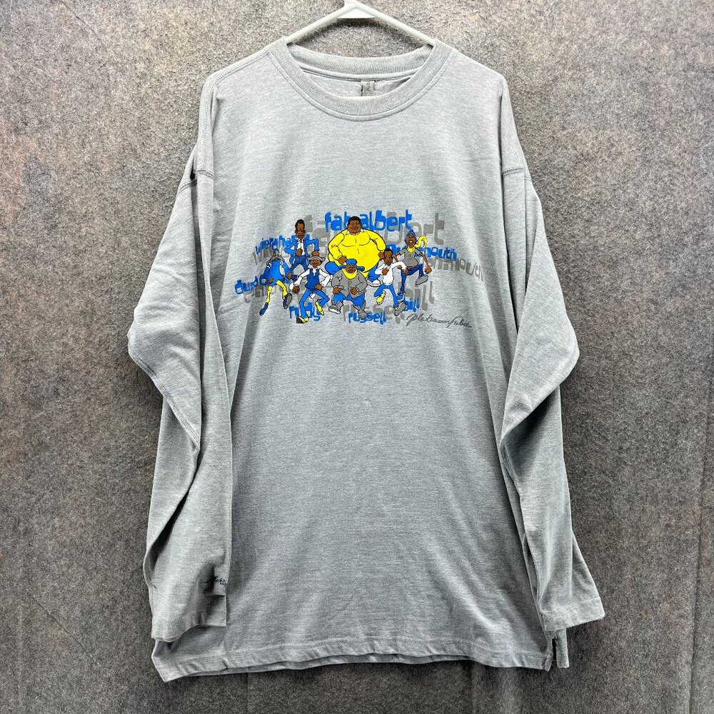 Vintage Fat Albert Shirt Men XL Gray Graphic 90s Hip Hop Platinum Fubu Y2K